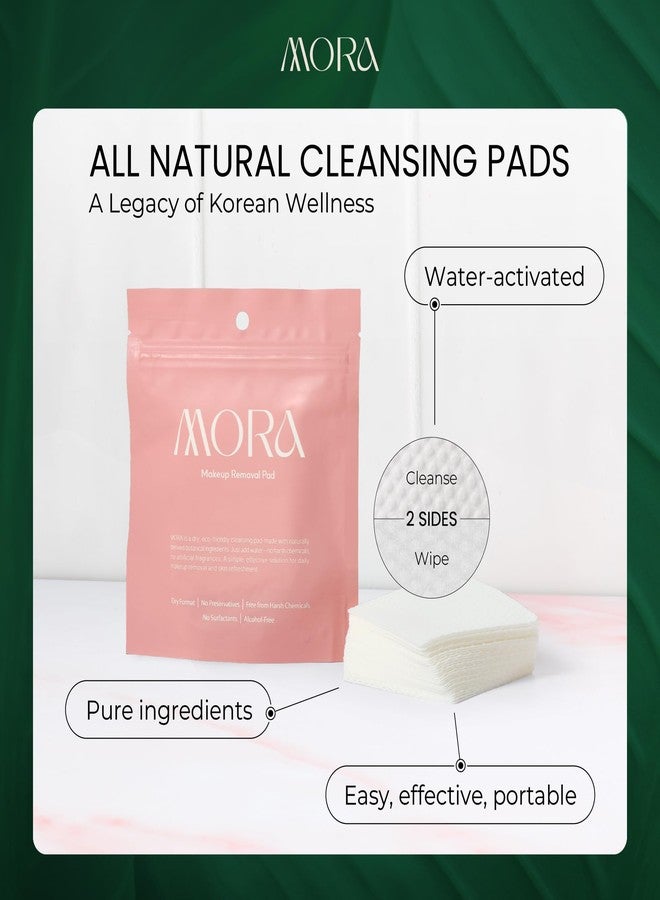 MORA Skincare Water-Activated Dry Cleansing Pads - Alcohol-Free Botanical Makeup Remover - Hand, Body, Face Pads for Women and Men - Portable - Safe for Sensitive Skin - 30 Count - Image 2